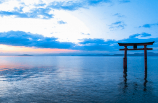 三島大山祇信仰　海上守護　神様　山　農耕　鳥居　海　風景