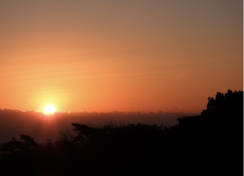夕日　山　景色　風景