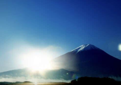 富士山_朝日_風景_山